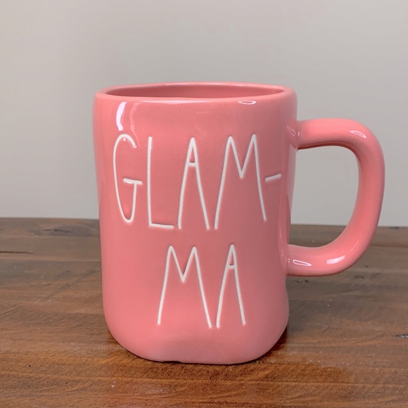 Rae Dunn Other - Last 1 - Rae Dunn “Glam-Ma” Pink Mug